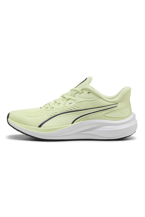 Puma, Pantofi Skyrocket Lite 2 cu brant cu amortizare pentru alergare, Negru stins/Verde pal
