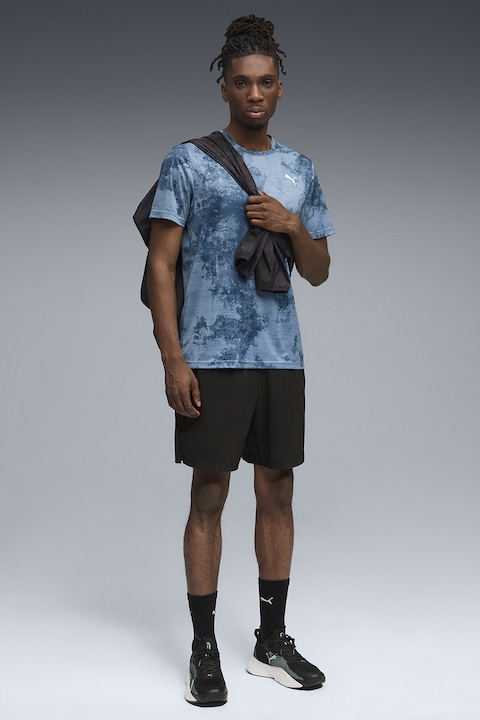 Puma, Pantaloni scurti cu talie elastica pentru antrenament Foundations, Negru
