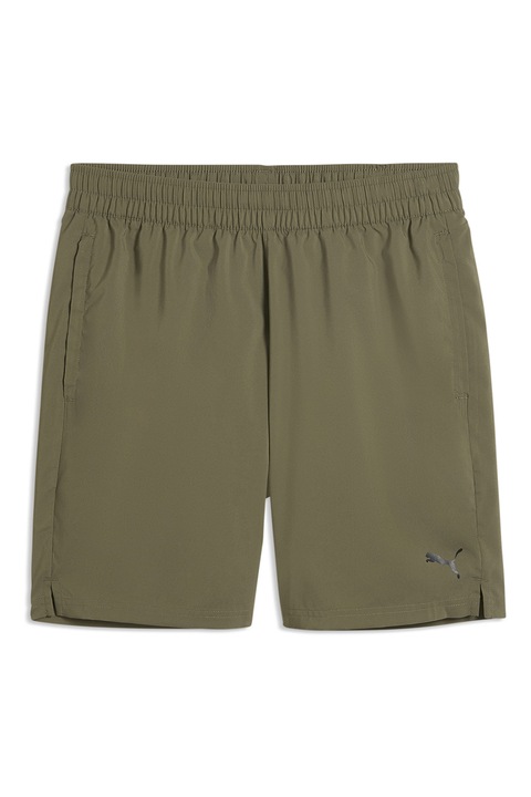 Puma, Pantaloni scurti cu talie elastica pentru antrenament Foundations, Kaki