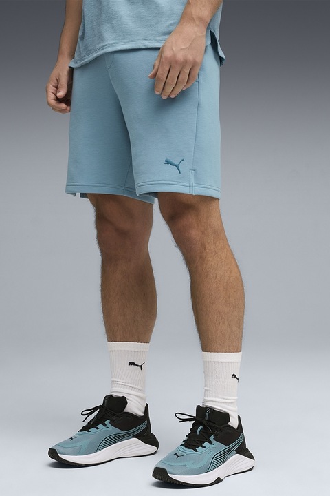 Puma, Pantaloni scurti cu snur pentru fitness Cloudspun 7, Turcoaz inchis