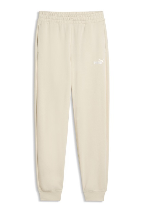 Puma, Pantaloni de trening cu detaliu logo Essential, Bej deschis