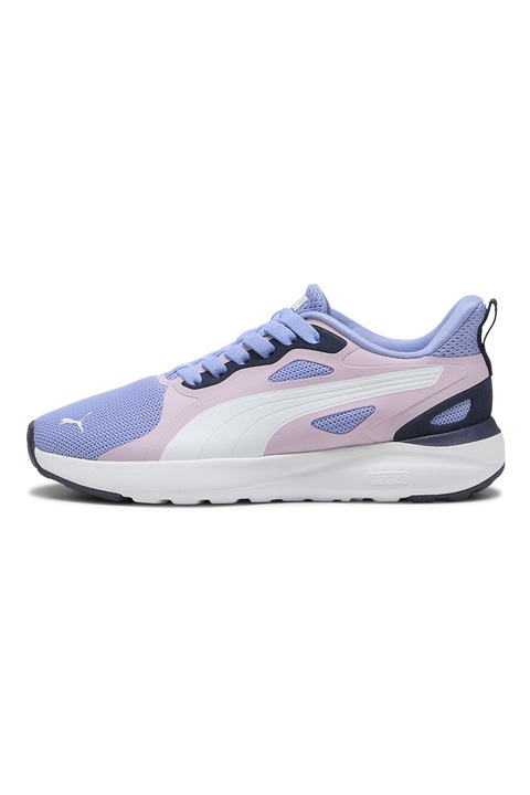 Puma, Pantofi sport Softride Cosmic Street din plasa, Albastru pastel/Roz pastel/Alb optic