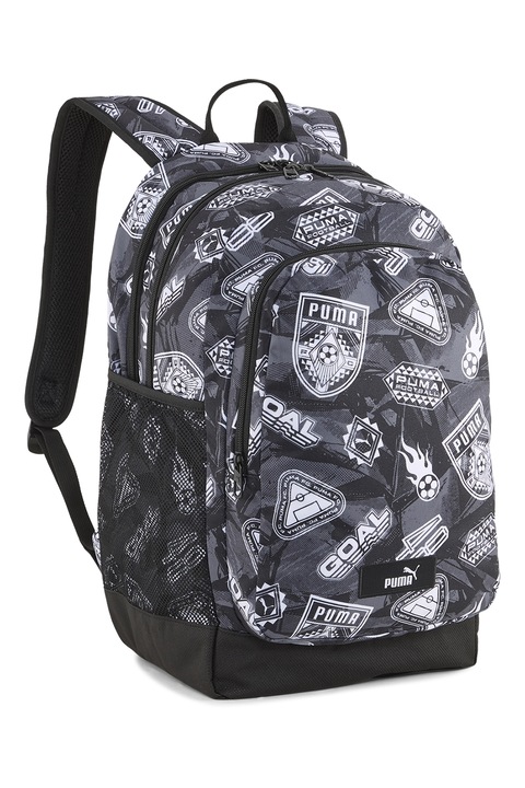 Puma, Rucsac unisex cu model Academy - 29 L, Alb, Negru, Gri inchis