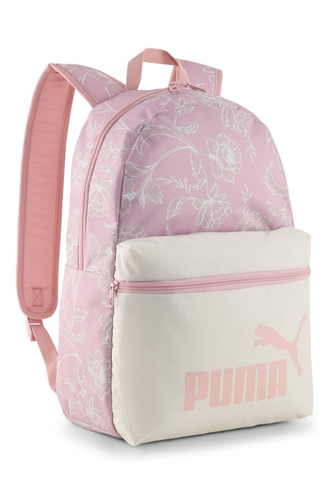 PUMA, PHASE AOP logómintás hátizsák, Fehér, Csontszín, Pasztellrózsaszín