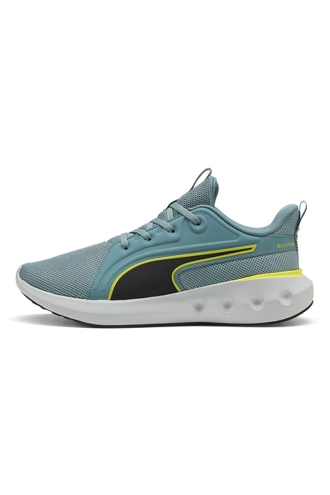 Puma, Pantofi Softride Carson pentru alergare, Negru/Galben/Turcoaz