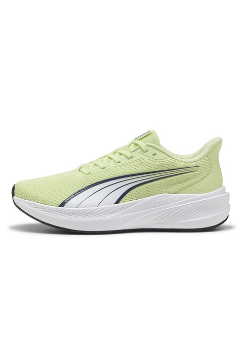 Puma, Pantofi Dasher Lite de plasa cu logo pentru alergare, Alb/Albastru petrol/Verde fistic