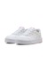 Puma, Pantofi sport Carina Mia Holo 2.0 de piele ecologica, Roz pastel/Galben pal/Alb optic