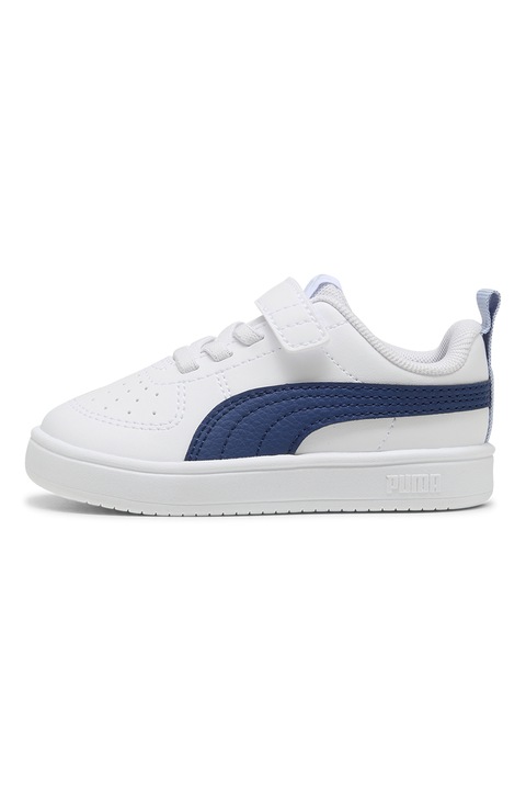 Puma, Pantofi sport Rickie AC+ de piele ecologica, Albastru inchis/Crem