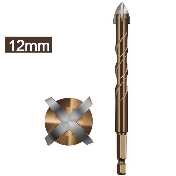 Burghiu in cruce - 12mm