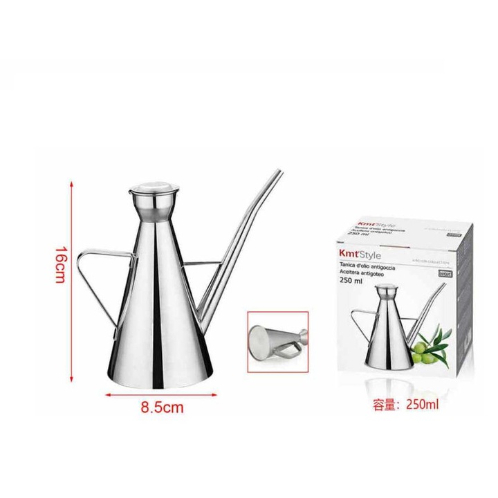 Маслена кана от неръждаема стомана с дълъг накрайник 250ml Kmt Style