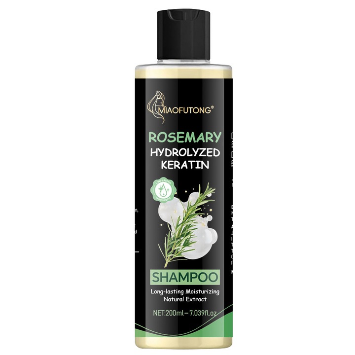 Sampon de par Miaofutong Rosemary, exfoliaza keratina, hidrateaza si netezeste, 200ml