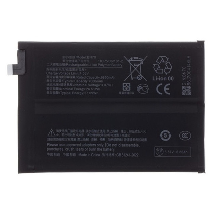 Xiaomi Redmi 15 5G Gigapack akkumulátor 7000mAh li-ion, bn70 kompatibilis, gigapack csomagolás