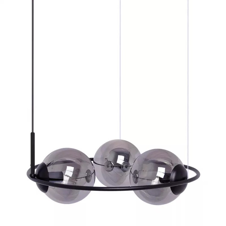 Lustra KAJA DAVOS K-5114, 3 abajururi, grafit, E14, 40W