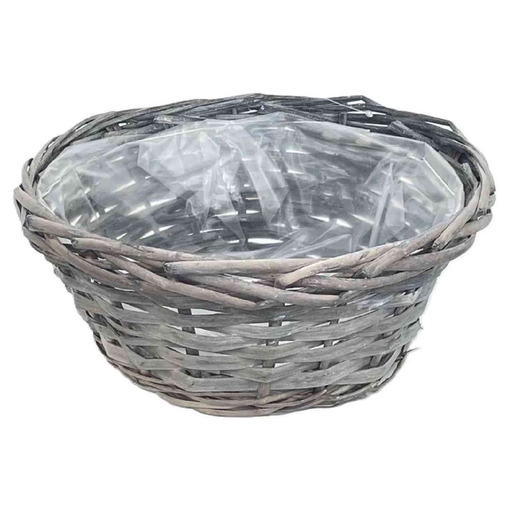 Ghiveci rotund din răchită