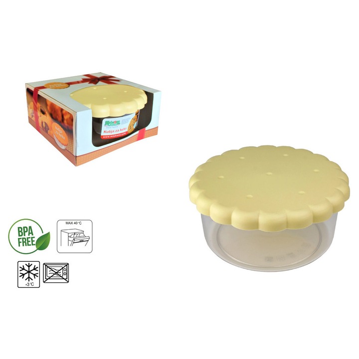 Recipient rotund pentru biscuiți