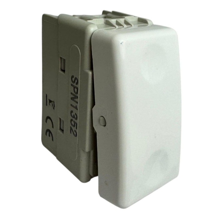 Mod Intrerupator modular cap scara, alb - 1 modul