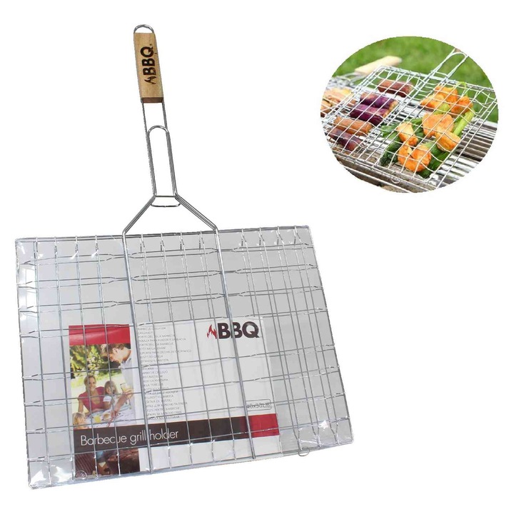 Grătar pentru peste, Enger, Cu Mâner din Lemn