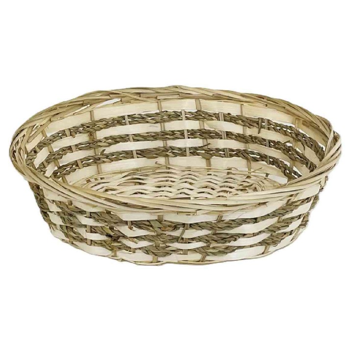 Coș de bambus oval cu căptușeală TF