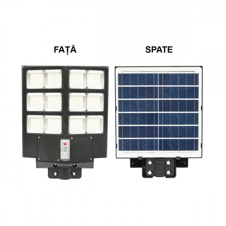 Lampa solară LED 200W, Breckner, 6500K, telecomandă, senzor mișcare, 445x340mm