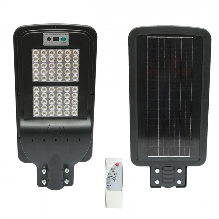 Lampa solară LED 60W, senzor de mișcare, 6500K, IP65