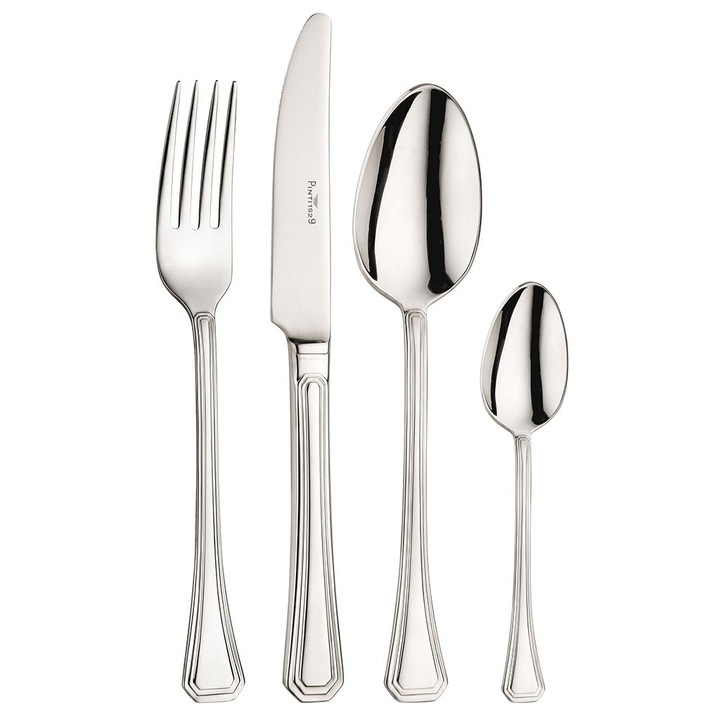 Комплект прибори за хранене Pinti Octavia 24 части, инокс 18/10, за 6 души, елегантен дизайн, многоцветен