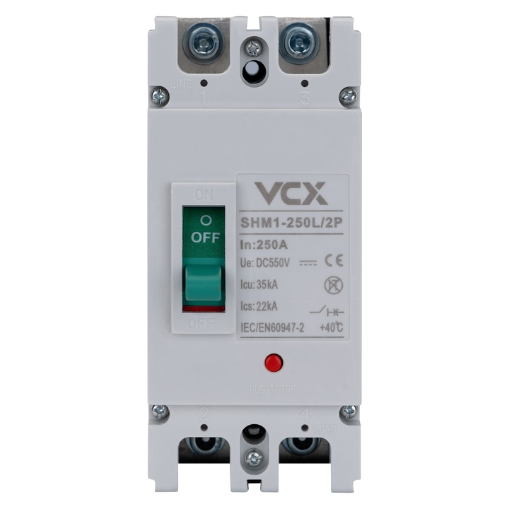 VCX Фотоволтаичен прекъсвач DC 550V DC 2P 250A