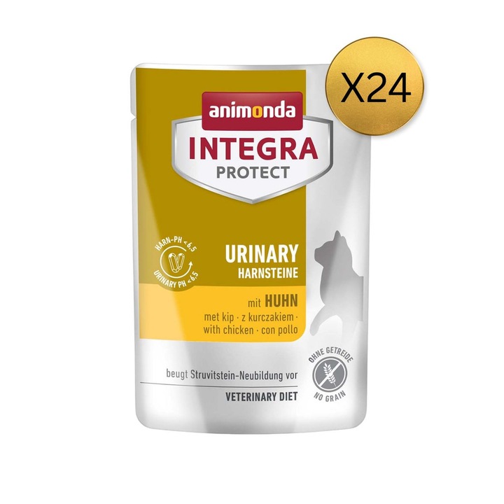 Hrana umedă pentru pisici, Animonda, Integra Protect Urinary, Pui, set 24 buc x 85g