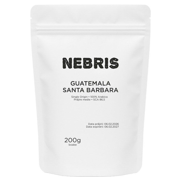 Cafea de specialitate proaspat prajita Guatemala Santa Barbara, NEBRIS, boabe, 200g, prajire medie, SCA 86, 5