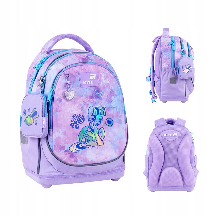 Ghiozdan scolar pentru fete, clasele 1–4, ortopedic si confortabil, design My Little Pony, Kite
