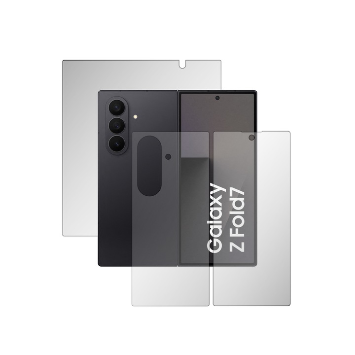 Folie Full Body iSkinz Matt Öngyógyító Samsung Galaxy Z Fold7-hez - Egyszerű Vágás, Szilikon Képernyőhöz és Hátlaphoz, Matt Ragasztó Skin