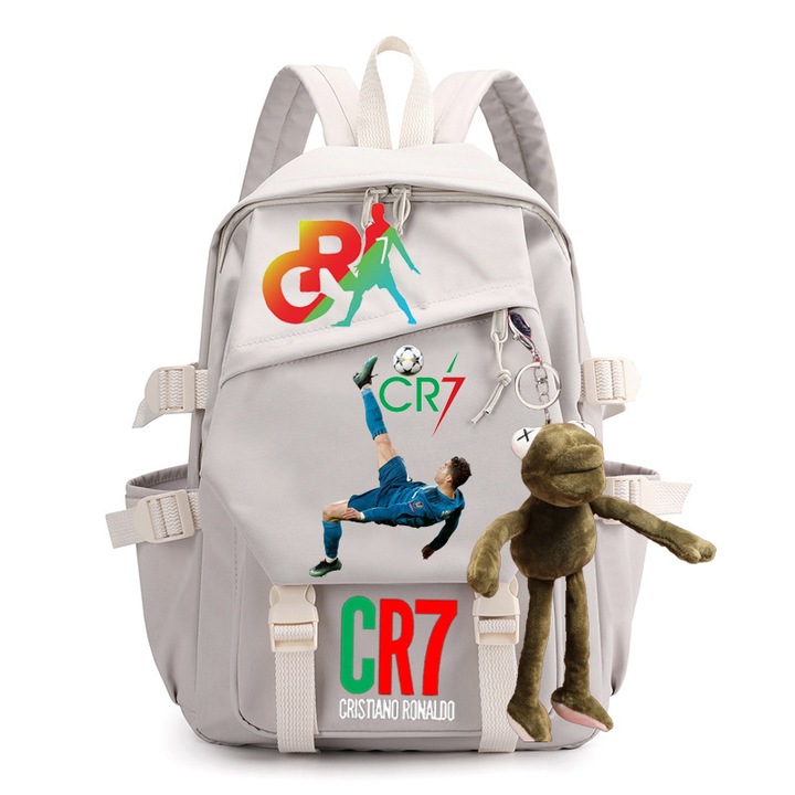 Nyomtatott diák hátizsák, CR7, nagy kapacitású, többszínű, C03