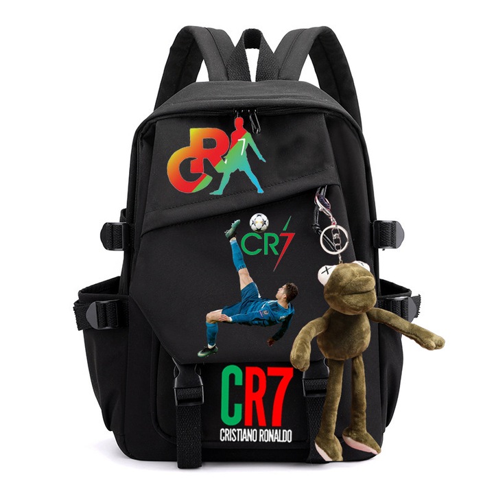 Nyomtatott diák hátizsák, CR7, nagy kapacitású, C02