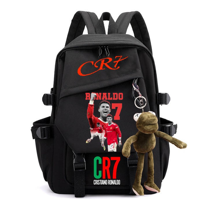 Nyomtatott diák hátizsák, CR7, nagy kapacitású, többszínű, C21