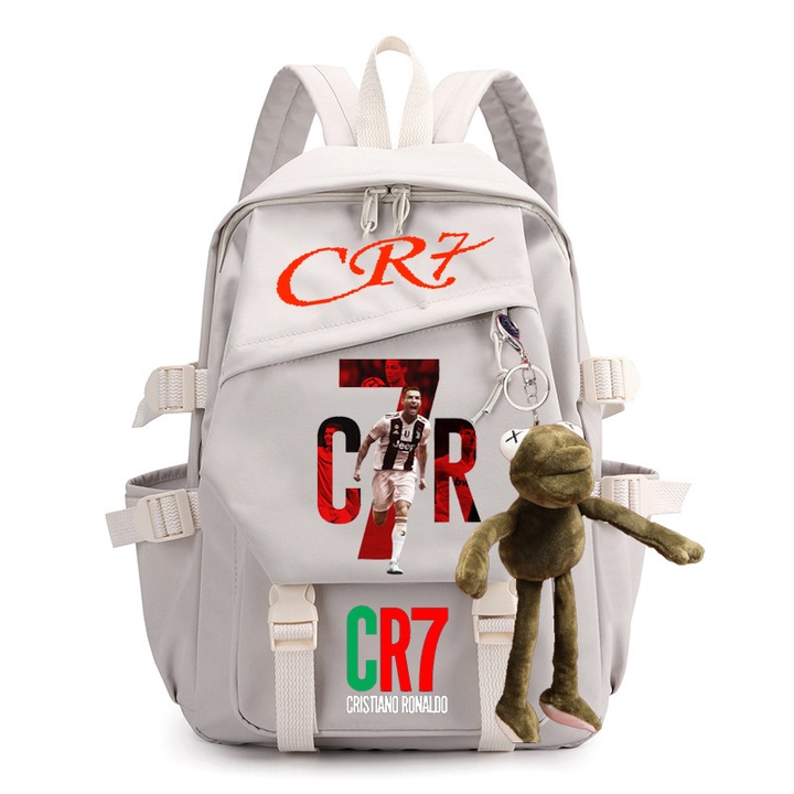 Nyomtatott diákhátizsák, CR7, nagy űrtartalmú, többszínű, C17