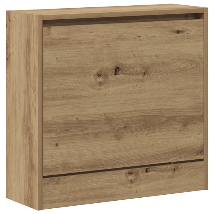 vidaXL Cipőszekrény polcokkal Artisan tölgy 60 x 21 x 57 cm Faanyag 869100