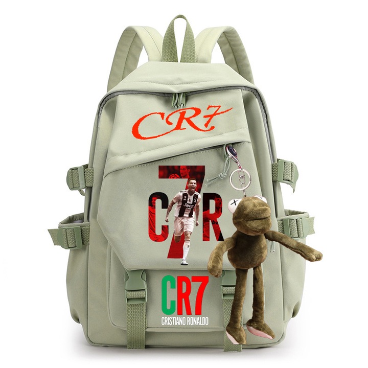 Nyomtatott diák hátizsák, CR7, nagy kapacitású, többszínű, C20