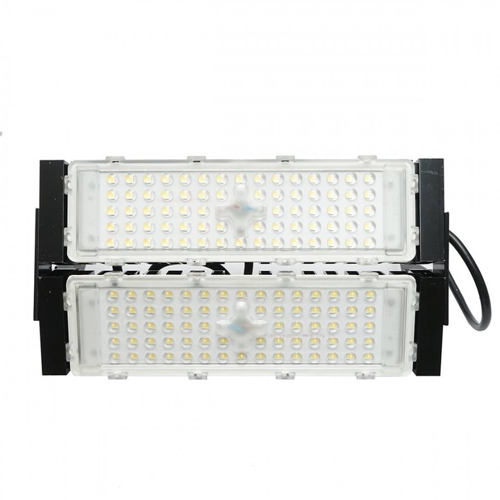 LED Прожектор Breckner 100W, 6500K, IP67, черен, 410x380x155mm