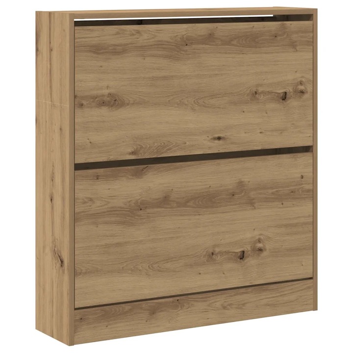 Dulap pentru pantofi cu raft Stejar fumuriu 80 x 21 x 87 vidaXL, 5 cm