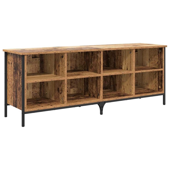 vidaXL Cipőszekrény Öreg fa 131 x 35 x 50 cm Műszaki fa és vas 881310