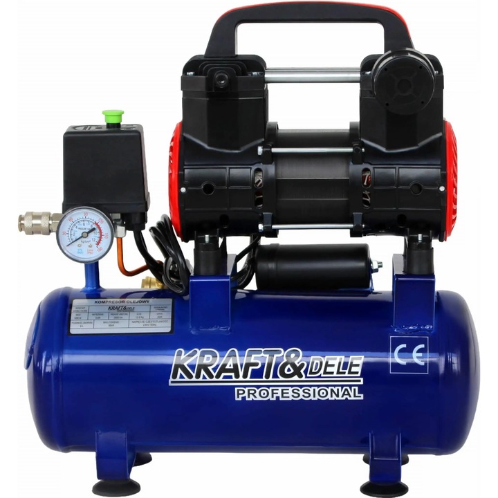 Compresor de aer fara ulei 9L, Kraft&Dele, putere 1200W, KD4090