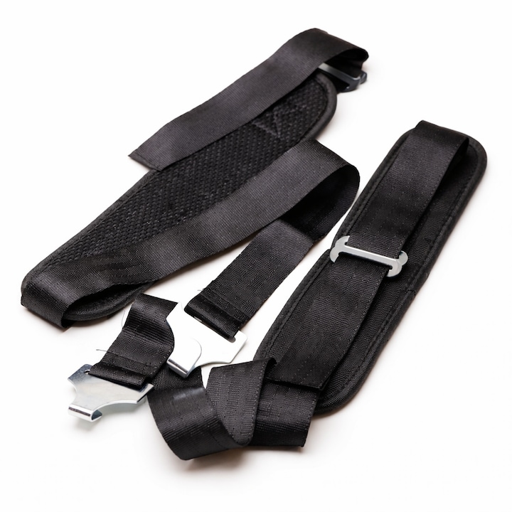 Set doua bretele pentru pompa de stropit, negru, material textil, sistem reglabil din metal, CLEANSE PROFESSIONAL