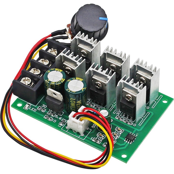 PWM motor fordulatszám szabályzó, 25KHZ, DC 9-55V, 40A, 2000W