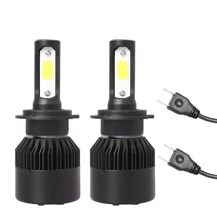 Set 2 Becuri auto cu led H7, S2, black edition, PENDAN, Led Headlight, 12v 24v, 50w 8000lm 6500k