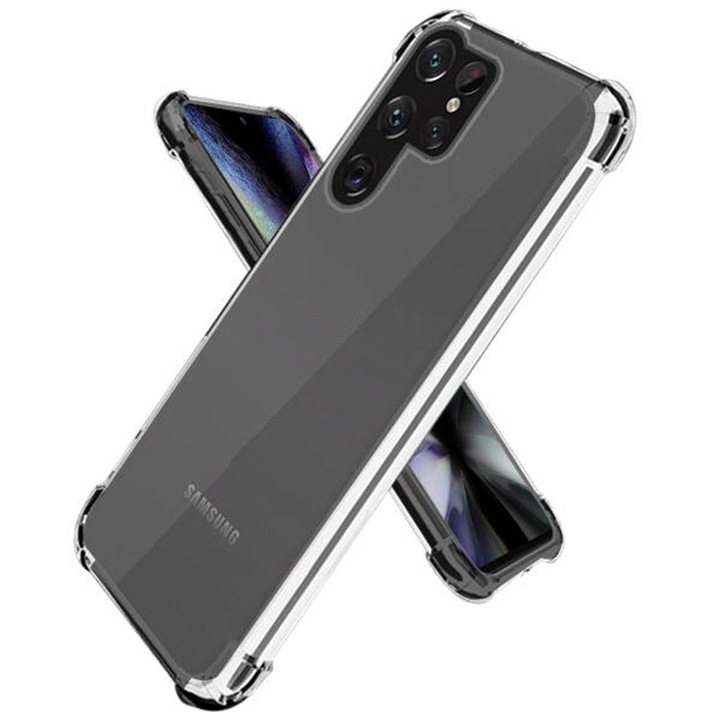 Калъф Comando Antisoc съвместим със Samsung S26 Ultra, Изключително тънък, Защита при удар, Висока устойчивост в 4 ъгъла, Прозрачен