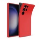 Защитен калъф, кадифена вътрешност, съвместим със Samsung Galaxy S26 Ultra, FONIX BloomShield, силикон, повдигнати ръбове, тънък, червен