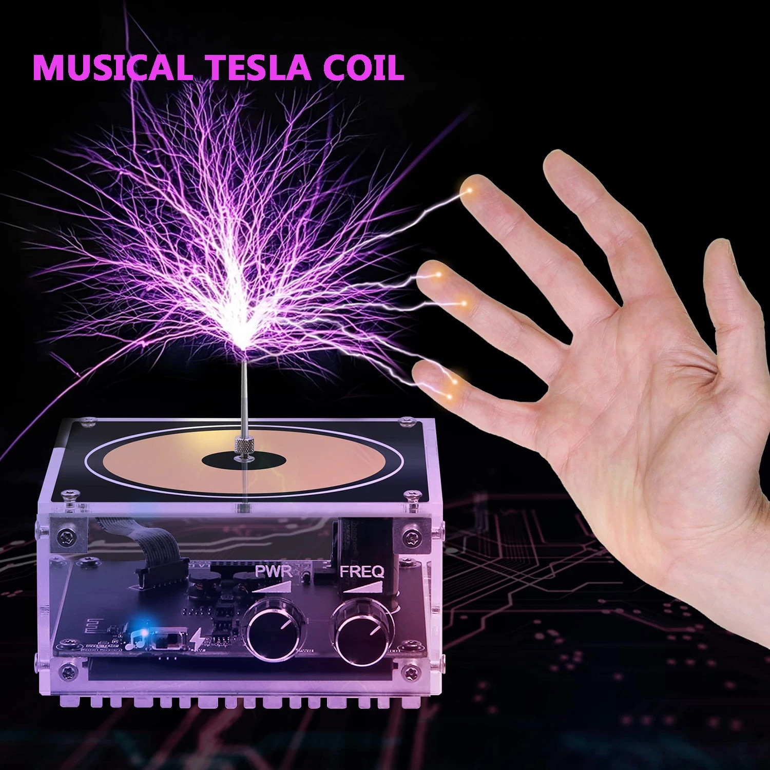 Excitat@ Bobina Tesla Muzicala si Boxa Bluetooth TS10-001, Kit ...