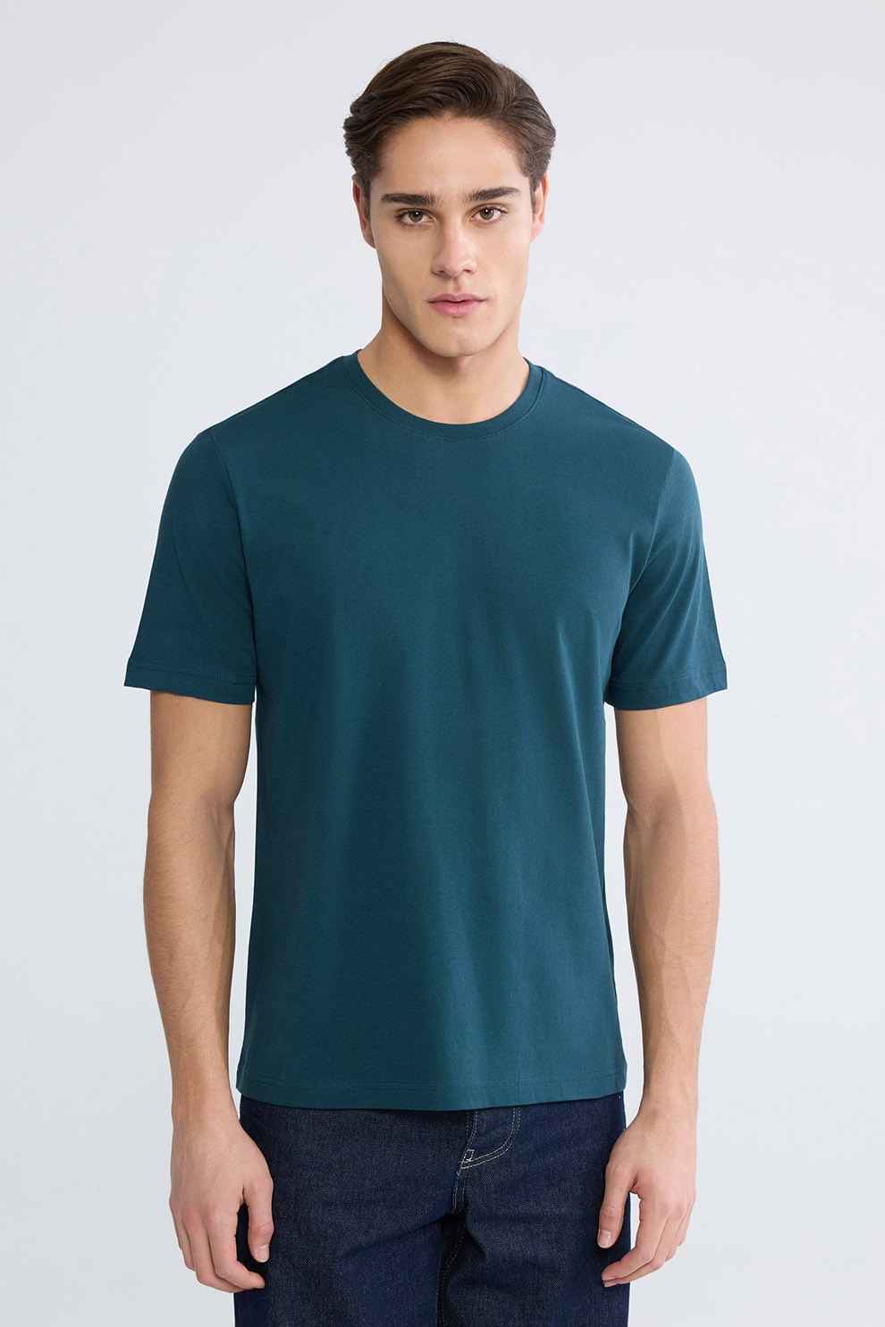 LC WAIKIKI, Tricou regular fit Classic, Verde englez, XL