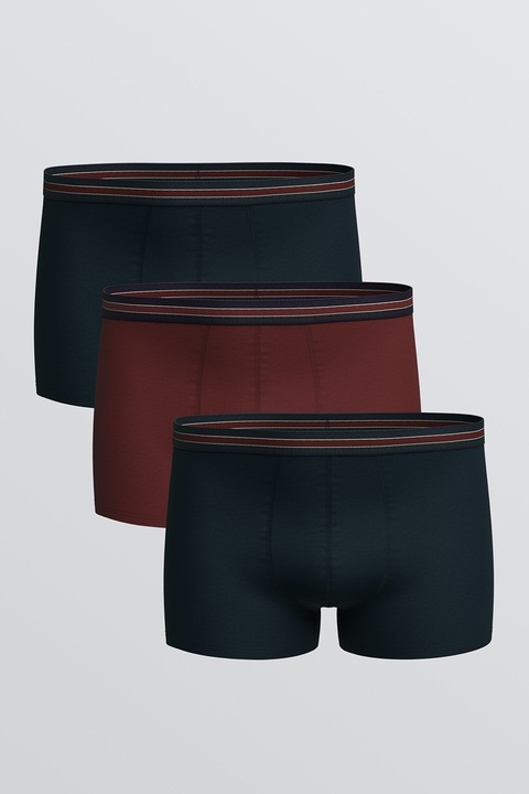 LC WAIKIKI, Set de boxeri - 3 perechi, Visiniu/Negru