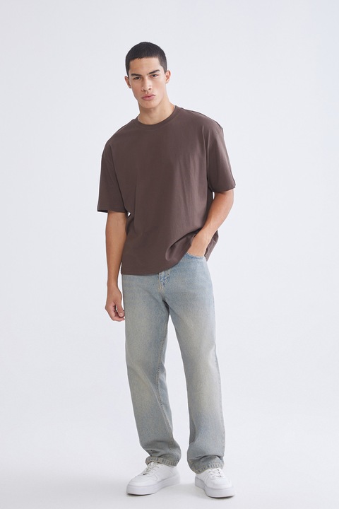 LC WAIKIKI, Tricou lejer din bumbac, Maro