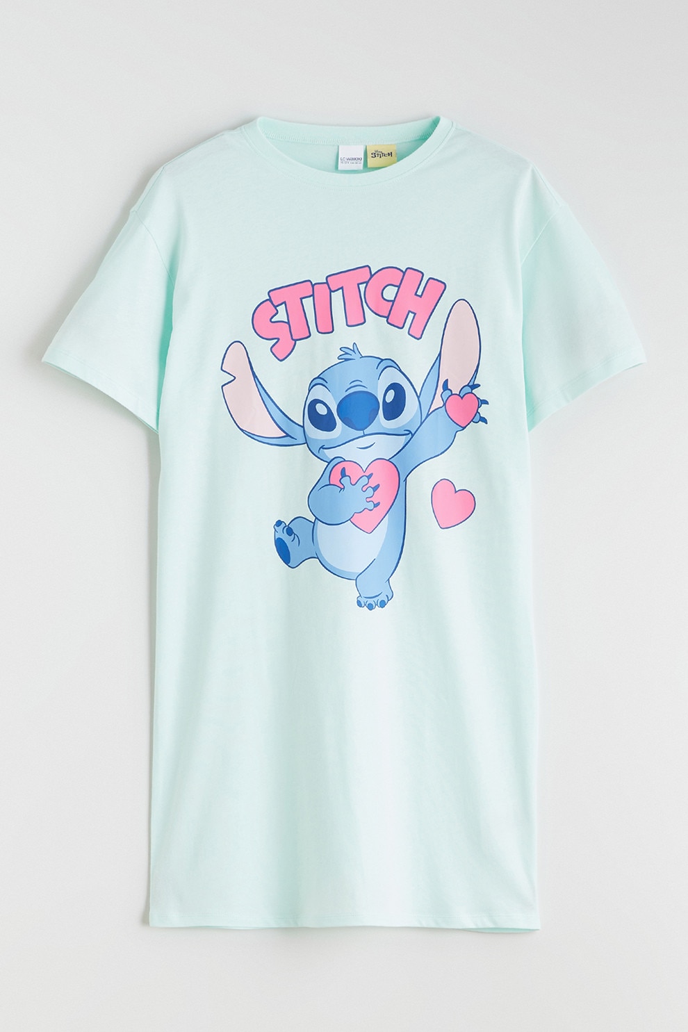 LC WAIKIKI, Tricou de pijama cu imprimeu desene animate, Albastru aquamarin, 146-152 CM